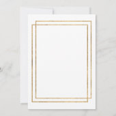 Geometrisch wit goud roze bloemen Save The Date Kaart (Achterkant)