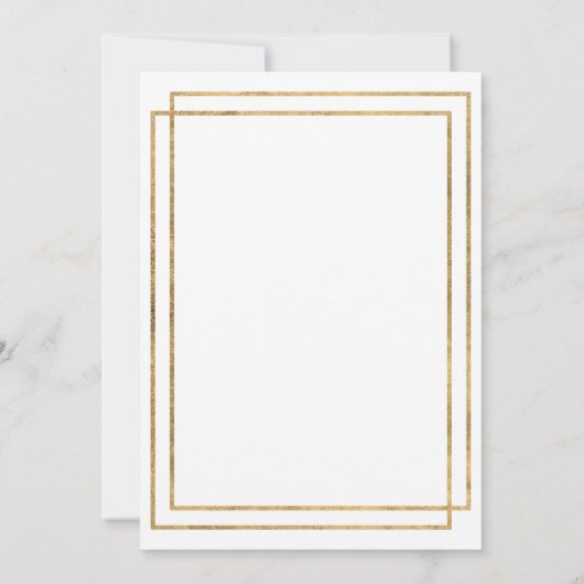 Geometrisch wit goud roze mint bloem bruiloft kaart (Achterkant)