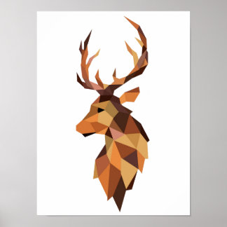 Geometrisch WPAP-deerontwerp | Afdrukbaar | Wall A Poster