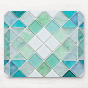 Geometrisch Zeeglas Mozaïekpatroon Muismat