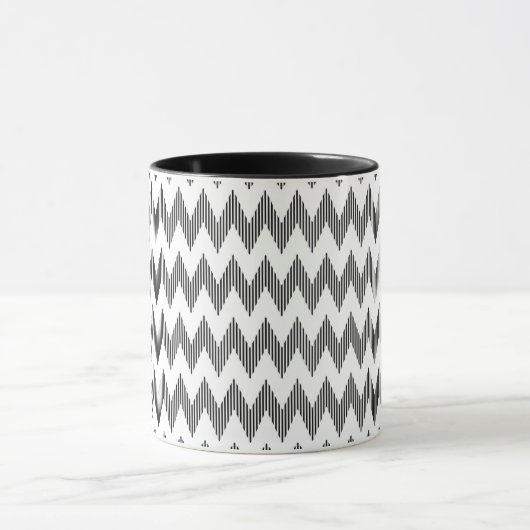 Geometrisch zigzagpatroon mok (Midden)