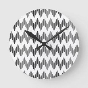 Geometrisch zigzagpatroon ronde klok