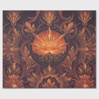 Geometrisch zonsondergangspatroon 2024 cadeaupapier