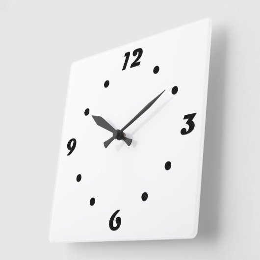 Geometrisch zwart-wit patroon vierkante klok (Hoek)