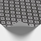 Geometrisch: Zwart-wit Tribal. Cadeaupapier (Hoek)