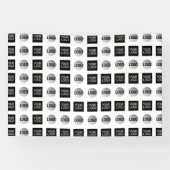 Geometrische 2 Logo Patroon Ontwerp Spandoek (Horizontaal)