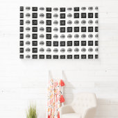 Geometrische 2 Logo Patroon Ontwerp Spandoek (Insitu)