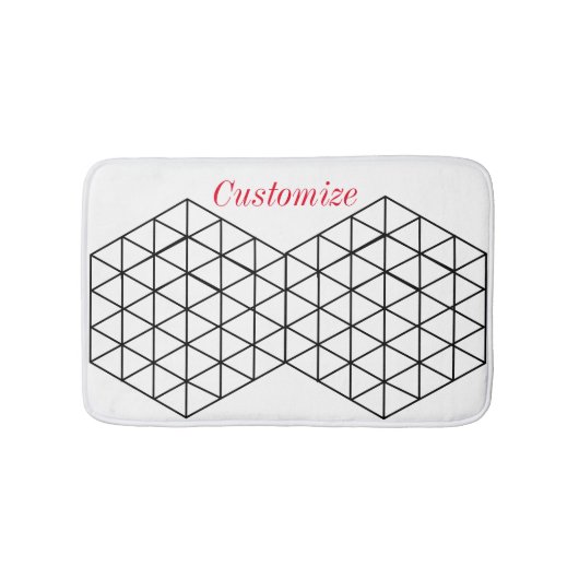 Geometrische 3-D Cube Thunder_Cove Badmat (Voorkant)