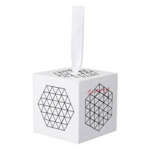Geometrische 3-D Cube Thunder_Cove Kubus Ornament