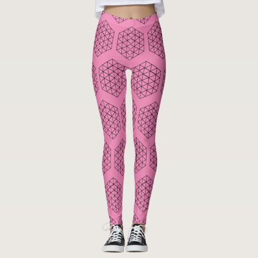 Geometrische 3-D Cube Thunder_Cove Leggings (Voorkant)