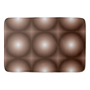 Geometrische 3D Cirkel Donkerbruin Mocha Mousse Wi Badmat