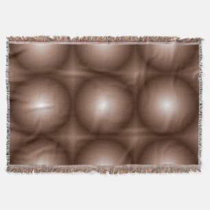 Geometrische 3D Cirkel Donkerbruin Mocha Mousse Wi Deken