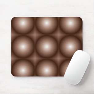 Geometrische 3D Cirkel Donkerbruin Mocha Mousse Wi Muismat