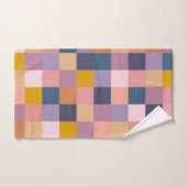 Geometrische aarde van het kleurenbord Paars Bad Handdoek (Handdoek)