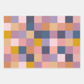 Geometrische aarde van het kleurenbord Paars Inpakpapier Vel (Voorkant)