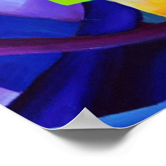 Geometrische Abstract - Rainboogvibes - samenstell Poster (Hoek)