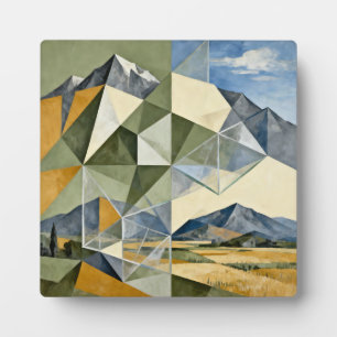 Geometrische Abstracte Berglandschap Fotoplaat