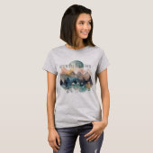 Geometrische abstracte bergvrouwen t-shirt (Voorkant volledig)