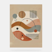 Geometrische Abstracte Boho Art Print Acryl Bord (Voorkant)