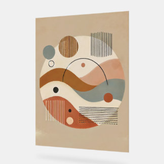 Geometrische Abstracte Boho Art Print Acryl Bord