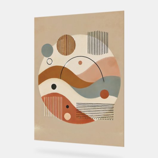 Geometrische Abstracte Boho Art Print Acryl Bord (Hoek)