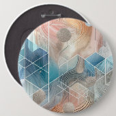 Geometrische Abstracte Button - Modern Design (Voorkant /achterkant)