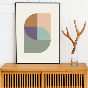 Geometrische Abstracte elegant gemuteerde gemiddel Poster
