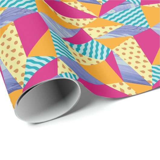 Geometrische, abstracte elementen: decoratief naad cadeaupapier (Rol Hoek)