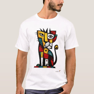 Geometrische Abstracte Expressionistische Tijger M T-shirt