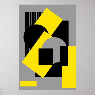 Geometrische abstracte kunst deco mash-up2 poster