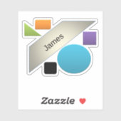 Geometrische Abstracte kunstminimalistische ontwer Sticker (Vel)