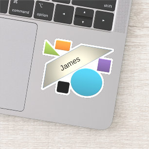 Geometrische Abstracte kunstminimalistische ontwer Sticker