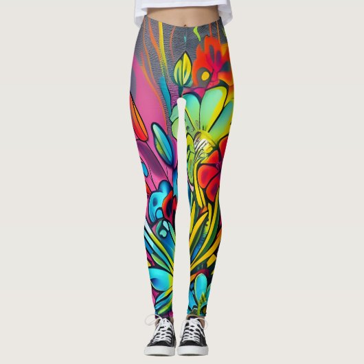 Geometrische Abstracte Leggings (Voorkant)