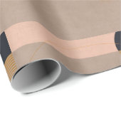 Geometrische Abstracte maan Lineair modern beige Cadeaupapier (Rol Hoek)