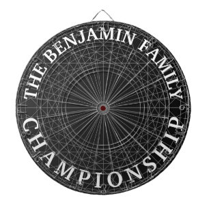 Geometrische abstracte moderne aanpasbare familie  dartbord
