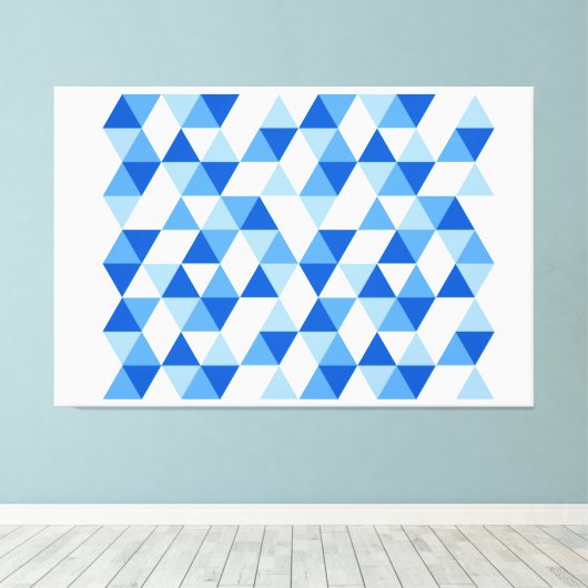 Geometrische Abstracte moderne driehoeken II Canvas Afdruk (Insitu (Houten vloer))