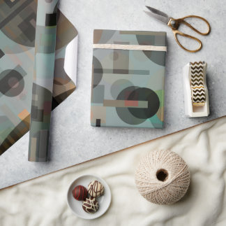 geometrische abstracte, modernistische cadeaupapier