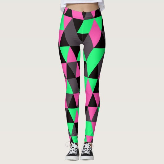 Geometrische Abstracte mozaïek Leggings (Voorkant)
