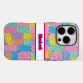 Geometrische Abstracte smartphone met getextureerd Case-Mate iPhone Case (Achterkant (horizontaal))