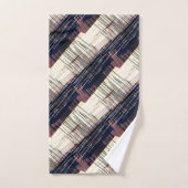 Geometrische abstracte strippen bad handdoek (Handdoek)