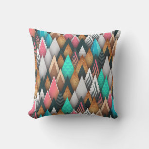 Geometrische abstracte vormen in kleuren buitenkussen
