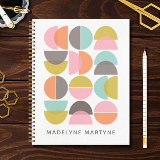 Geometrische Abstracte vormen Midden-eeuws modern Notitieboek