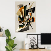 Geometrische Abstracte vormen Wall Art Poster (Thuiskantoor)