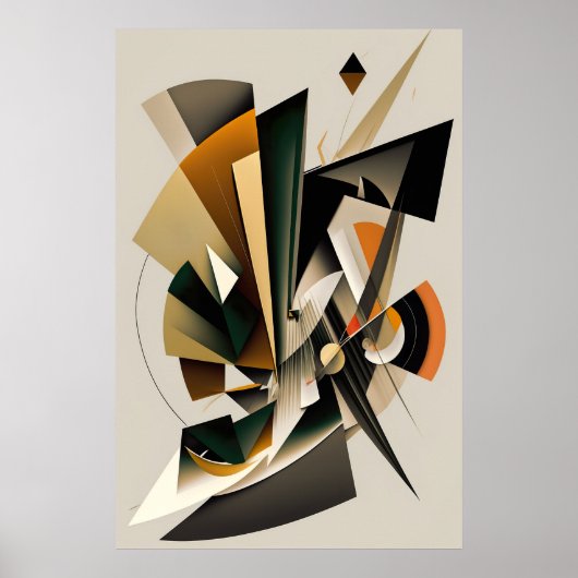 Geometrische Abstracte vormen Wall Art Poster (Voorkant)