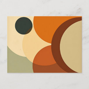 Geometrische abstractie met overlappende cirkels briefkaart