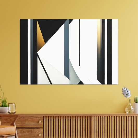 geometrische abstracties canvas afdruk (Insitu (Woonkamer))