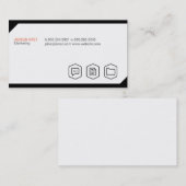 Geometrische achtergrond met pictogrammen visitekaartje (Voorkant / Achterkant)