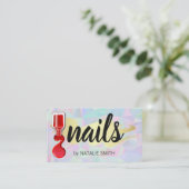 geometrische achtergrond | Nagellak fles giet Visitekaartje (Staand voorkant)