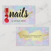 geometrische achtergrond | Nagellak fles giet Visitekaartje (Voorkant / Achterkant)