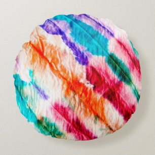 Geometrische achtergrond. ontwerp. Shibori Text Rond Kussen